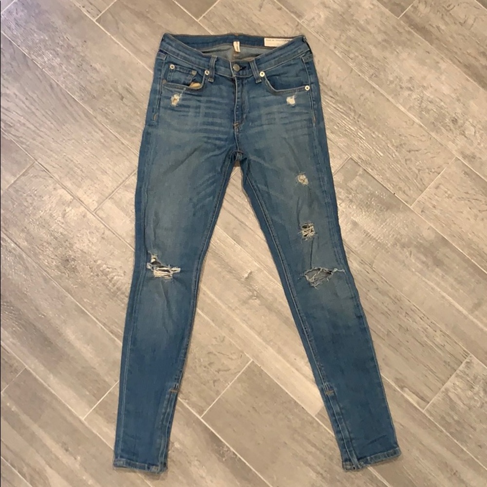 Rag & Bone Zipper Capri Skinny Jeans